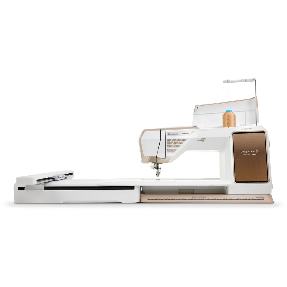 Featured image for “HUSQVARNA® VIKING® DESIGNER EPIC™ 3 Sewing & Embroidery Machine Starlight Bronze”