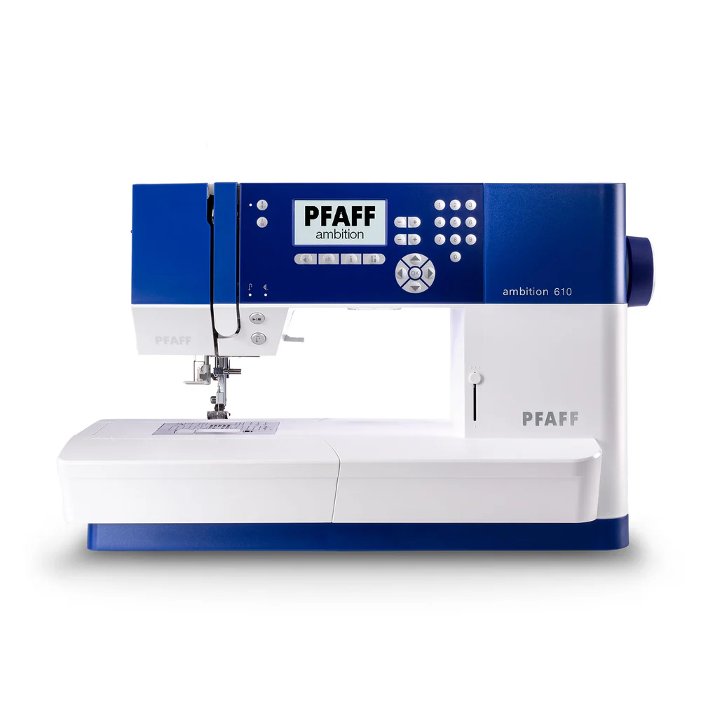 Featured image for “PFAFF® ambition™ 610 Blue Sewing Machine”