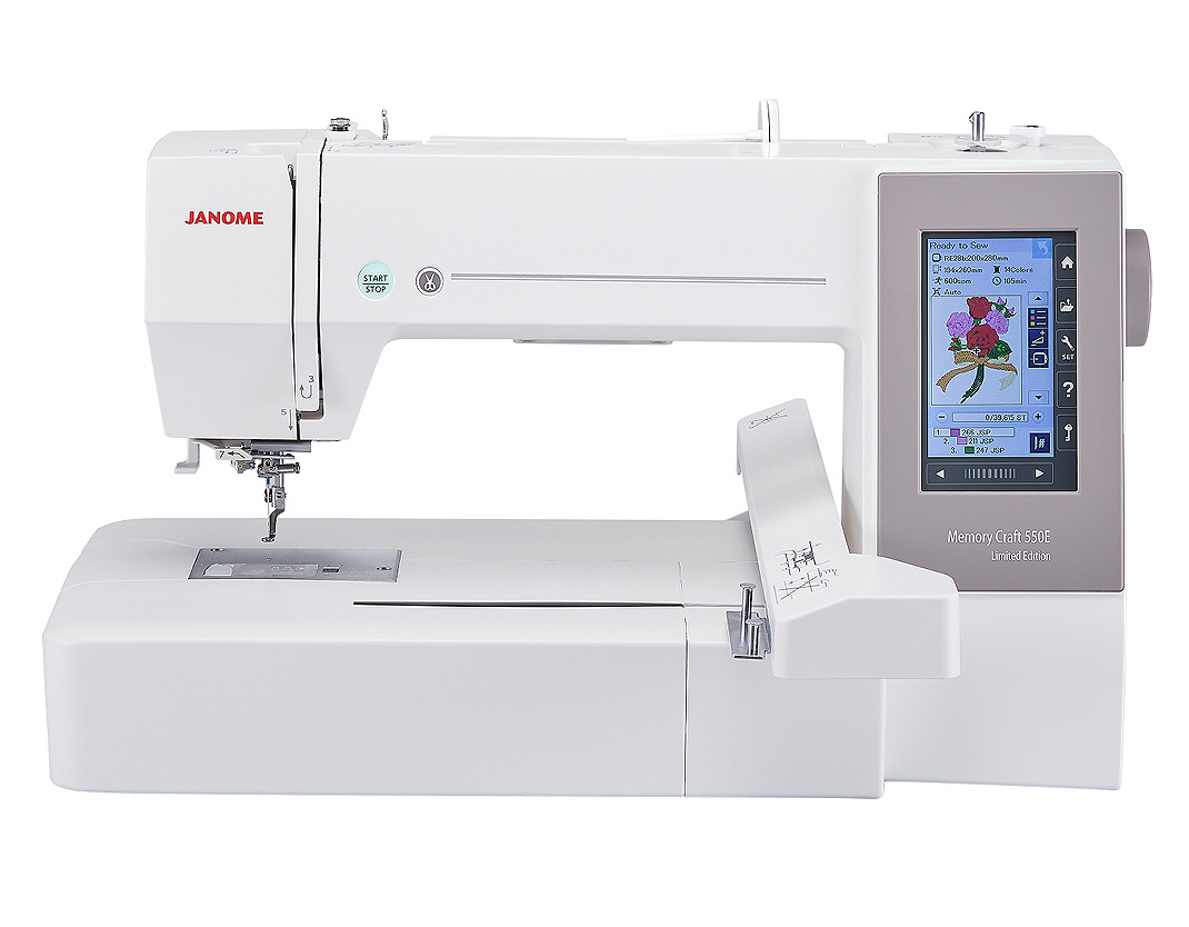 Featured image for “Janome Memory Craft 550E Limited Edition Sewing & Embroidery Machine”