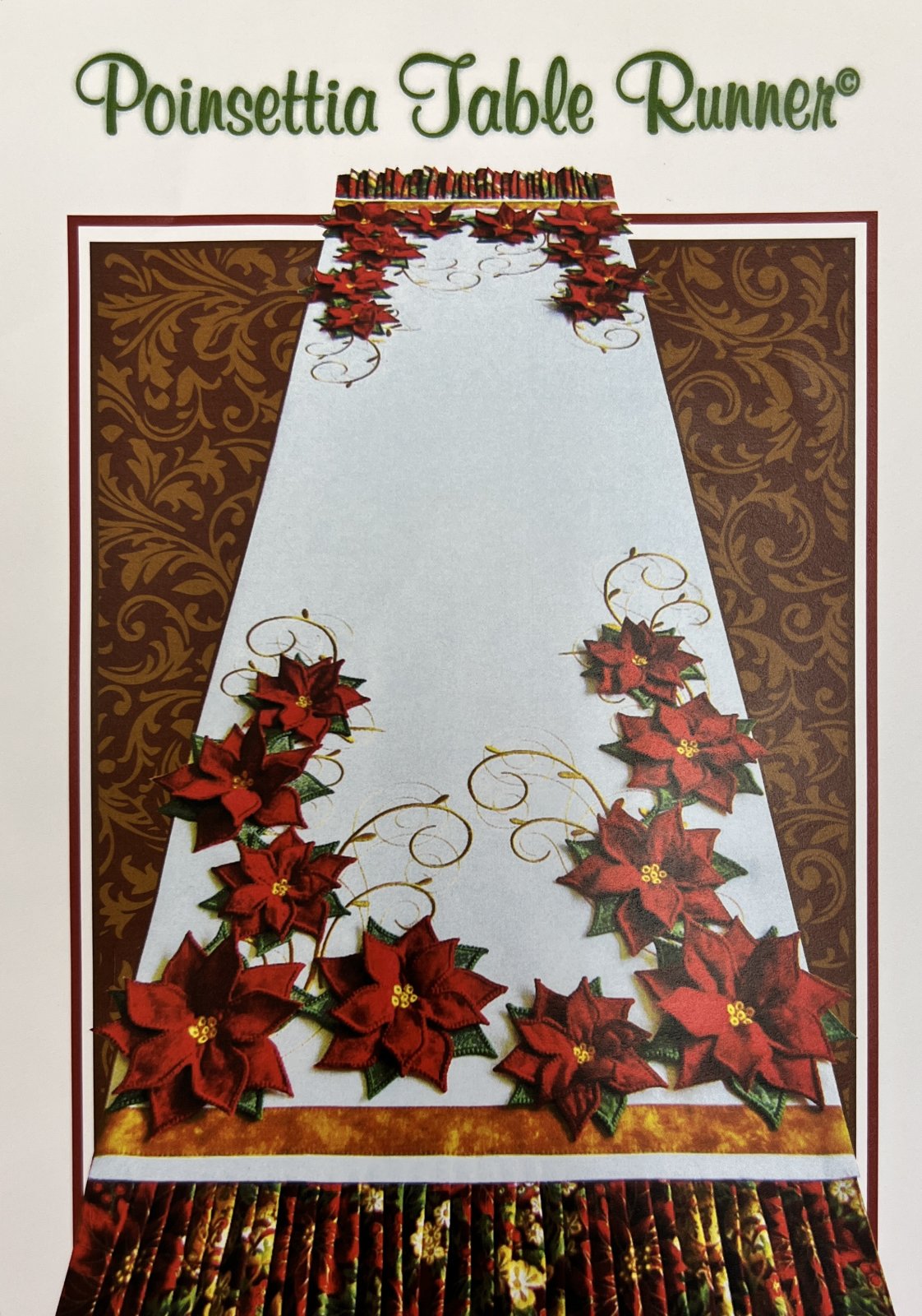 Poinsettia Table Runner – Machine Embroidery Project